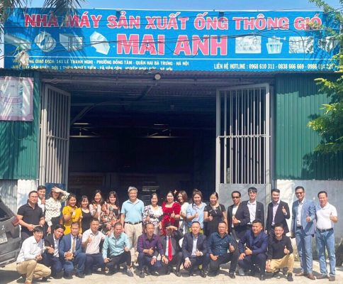 Hội Doanh nhân họ Trần Thủ đô và Doanh nhân BNI thăm quan Nhà máy sản xuất ống gió Mai Anh